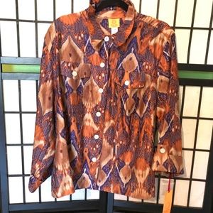 NWT - Ruby Rd. - Button Up Multicolored Top